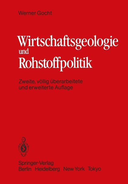 Produktbild: Wirtschaftsgeologie und Rohstoffpolitik