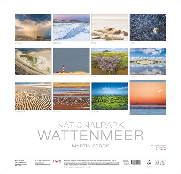 Produktbild: Nationalpark Wattenmeer Edition Kalender 2027 - Martin Stock