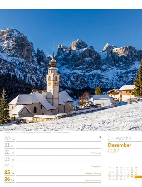 Produktbild: Faszination Alpenwelt Wochenplaner Kalender 2027