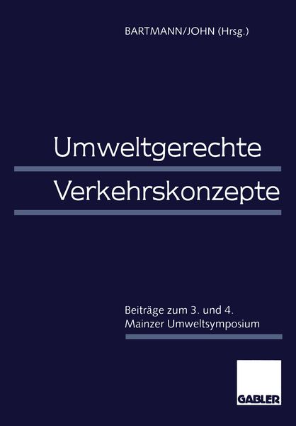 Produktbild: Umweltgerechte Verkehrskonzepte