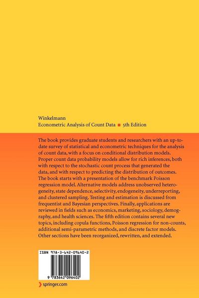 Produktbild: Econometric Analysis of Count Data