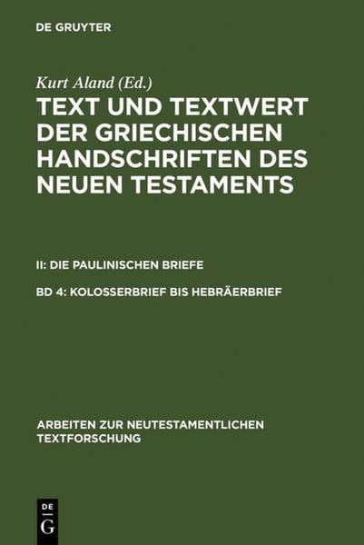 Produktbild: Kolosserbrief bis Hebr&auml;erbrief