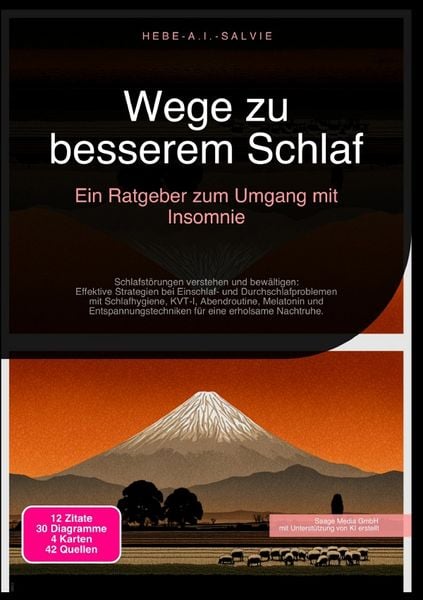 Produktbild: Wege zu besserem Schlaf: Ein Ratgeber zum Umgang mit Insomnie