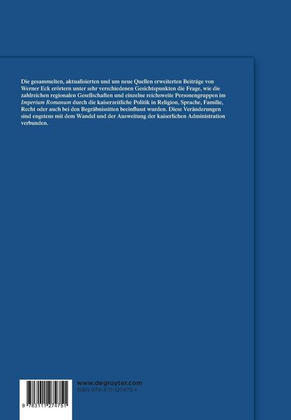 Produktbild: Gesellschaft und Administration im R&ouml;mischen Reich