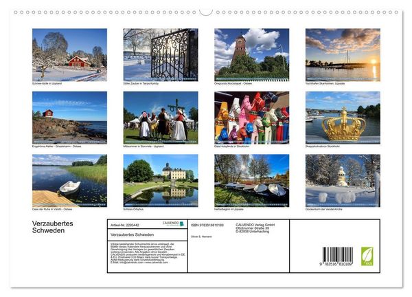 Produktbild: Verzaubertes Schweden (hochwertiger Premium Wandkalender 2027 DIN A2 quer), Kunstdruck in Hochglanz