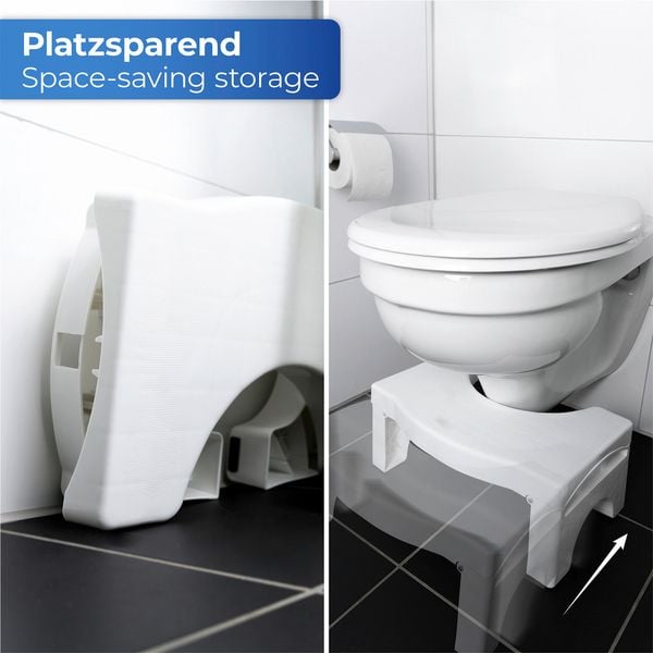 Produktbild: Faltbarer Toiletten-Fu&szlig;hocker, belastbar bis 100 kg