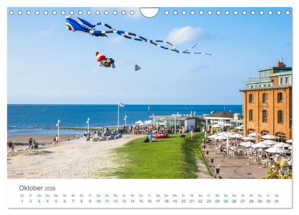 Produktbild: Norderney Sehnsuchtskalender (Wandkalender 2026 DIN A4 quer), CALVENDO Monatskalender