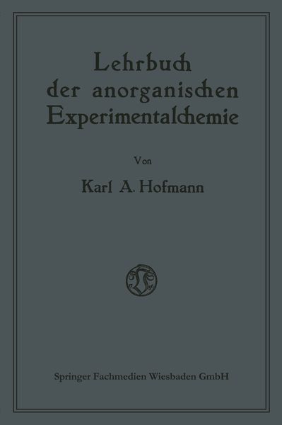 Produktbild: Lehrbuch der anorganischen Experimentalchemie