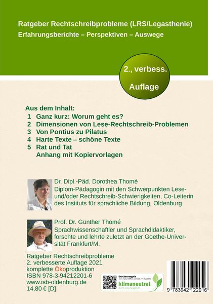 Produktbild: Ratgeber Rechtschreibprobleme (LRS/Legasthenie)