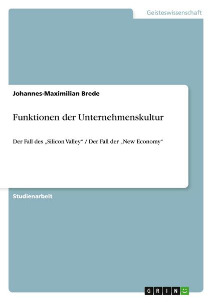 Produktbild: Funktionen der Unternehmenskultur