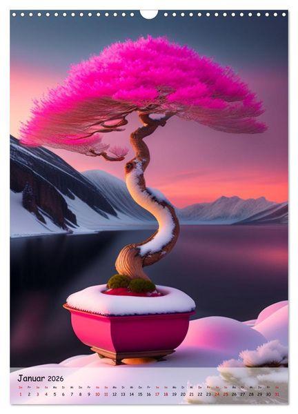 Produktbild: Bonsai Kunstwerke (Wandkalender 2026 DIN A3 hoch), CALVENDO Monatskalender