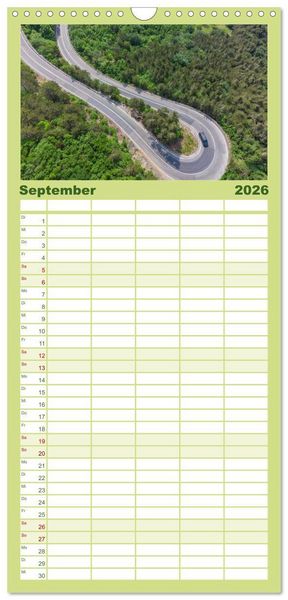Produktbild: Familienplaner 2026 - Abenteuer Wohnmobil - Camping, Vanlife, Roadtrips mit 5 Spalten (Wandkalender, 21 x 45 cm) CALVENDO