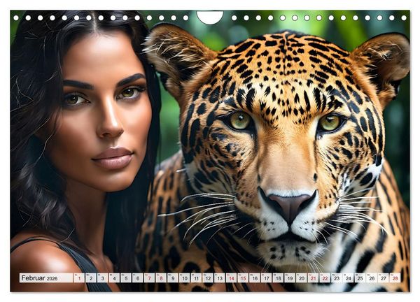 Produktbild: Raubtiere auf Kuschelkurs (Wandkalender 2026 DIN A4 quer), CALVENDO Monatskalender