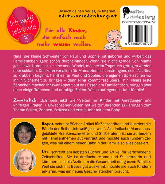 Produktbild: Unsere kleine Schwester Nina - Das Kindersachbuch zum Thema Stillen, Zahnen, Beikost und Babys erstes Jahr
