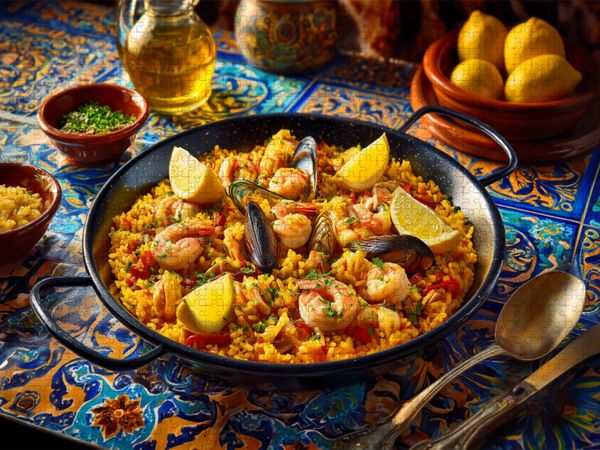 Produktbild: CALVENDO Puzzle Paella, Spaniens buntes Nationalgericht | 1000 Teile Lege-Gr&ouml;&szlig;e 64x48cm Foto-Puzzle f&uuml;r gl&uuml;ckliche Stunden
