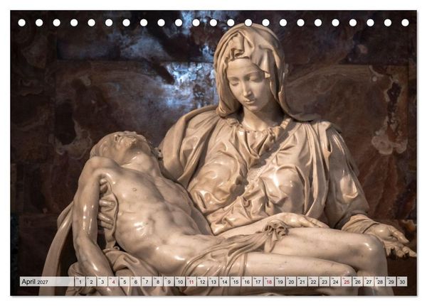 Produktbild: San Pietro - Petersplatz und Petersdom (Tischkalender 2027 DIN A5 quer), CALVENDO Monatskalender