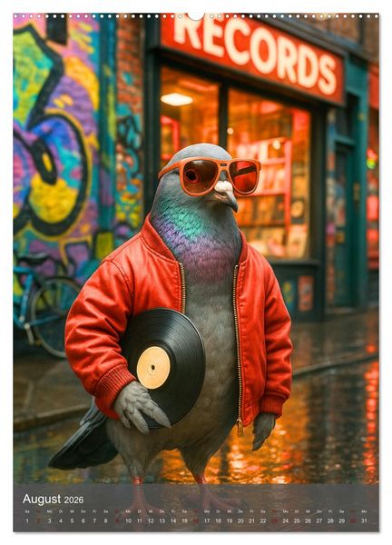 Produktbild: Stadttauben &ndash; Urban. Cool. Ziemlich untersch&auml;tzt. (hochwertiger Premium Wandkalender 2026 DIN A2 hoch), Kunstdruck in Hochglanz
