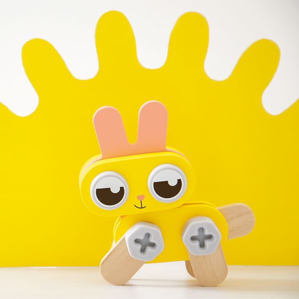 Produktbild: Holz-Bauset mit Hund, Katze & Hase &ndash; Konstruktionsspiel ab 3 Jahren