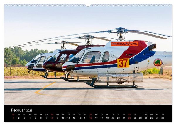 Produktbild: Helicopter 2026 (hochwertiger Premium Wandkalender 2026 DIN A2 quer), Kunstdruck in Hochglanz