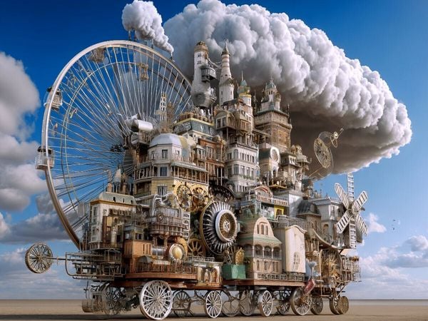 Produktbild: CALVENDO Puzzle Himmelsfabrik auf R&auml;dern | 1000 Teile Lege-Gr&ouml;&szlig;e 64x48cm Foto-Puzzle f&uuml;r gl&uuml;ckliche Stunden