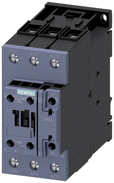 Siemens 3RT2036-1AP00 Schütz 3 Schließer 22kW 230 V/AC 50A mit Hilfskontakt 1St.