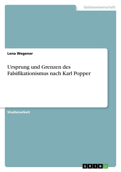 Produktbild: Ursprung und Grenzen des Falsifikationismus nach Karl Popper