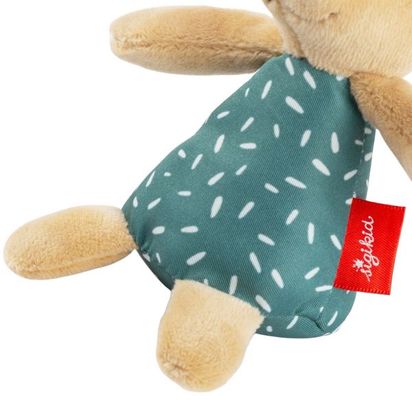 Produktbild: Sigikid 43542 - Greifling Rassel Hase, braun/gr&uuml;n, Pl&uuml;sch, 23 cm