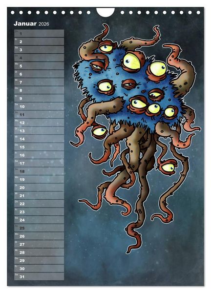 Produktbild: Bestiarium Vladi Krafft (Wandkalender 2026 DIN A4 hoch), CALVENDO Monatskalender