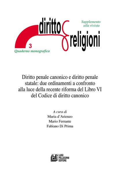 Produktbild: Diritto penale canonico e diritto penale statale: due ordinamenti a confronto alla luce della recente riforma del Libro VI del Codice di diritto canon