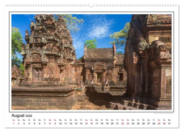 Produktbild: ANGKOR - IM REICH DER KHMER (Wandkalender 2026 DIN A2 quer), CALVENDO Monatskalender