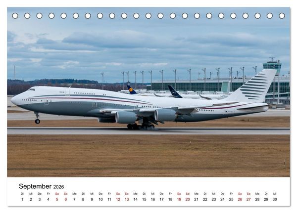 Produktbild: Boeing 747 Kalender (Tischkalender 2026 DIN A5 quer), CALVENDO Monatskalender