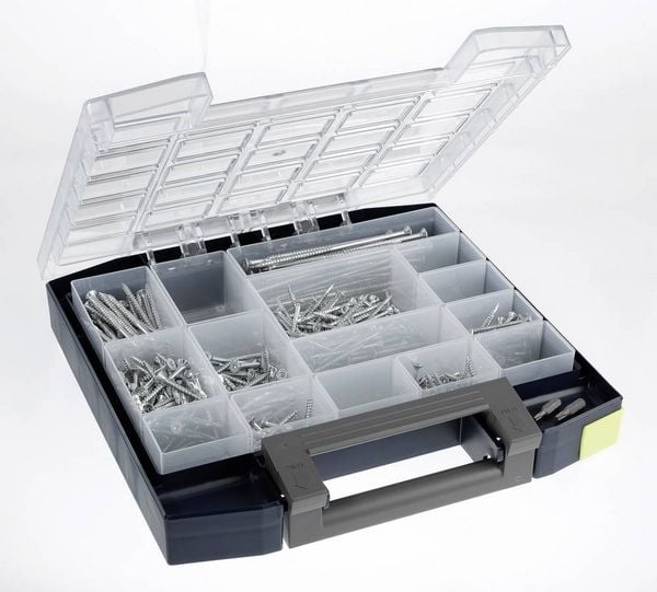 Produktbild: raaco Boxxser 55 5x5-15 Sortimentskoffer (B x H x T) 298 x 55 x 284 mm Anzahl F&auml;cher: 15 Inhalt 1 St.