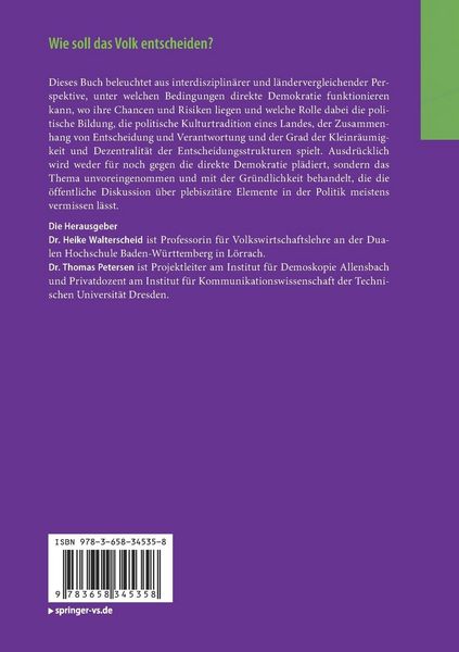 Produktbild: Wie soll das Volk entscheiden?
