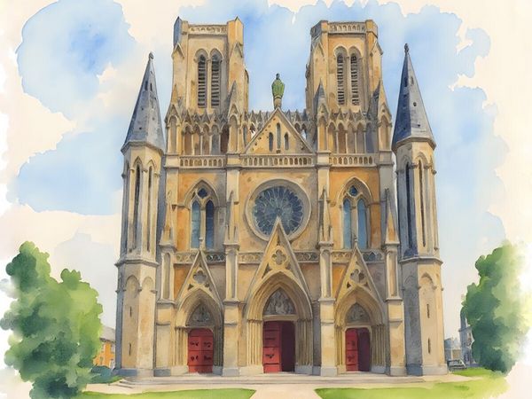 Produktbild: CALVENDO Puzzle L'&Egrave;glise Notre Dame in Avraches | 1000 Teile Lege-Gr&ouml;&szlig;e 64x48cm Foto-Puzzle f&uuml;r gl&uuml;ckliche Stunden
