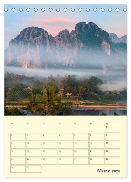 Produktbild: S&Uuml;DOSTASIEN - Mein URLAUBSPLANER (Tischkalender 2026 DIN A5 hoch), CALVENDO Monatskalender