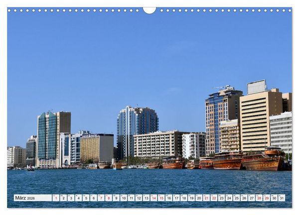 Produktbild: Die EMIRATES zwischen Dubai und Abu Dhabi (Wandkalender 2026 DIN A3 quer), CALVENDO Monatskalender