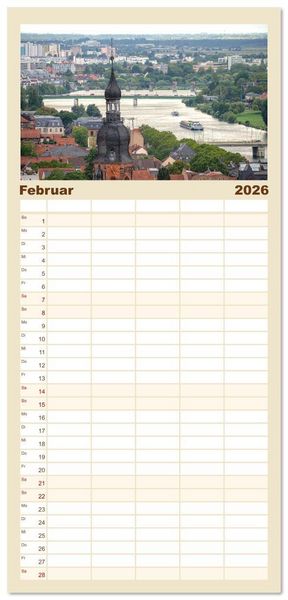 Produktbild: Familienplaner 2026 - Heidelberg im Fokus mit 5 Spalten (Wandkalender, 21 x 45 cm) CALVENDO