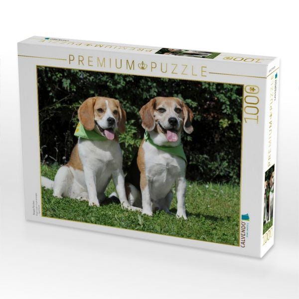 Produktbild: CALVENDO Puzzle Beagle P&auml;rchen | 1000 Teile Lege-Gr&ouml;&szlig;e 64x48cm Foto-Puzzle f&uuml;r gl&uuml;ckliche Stunden