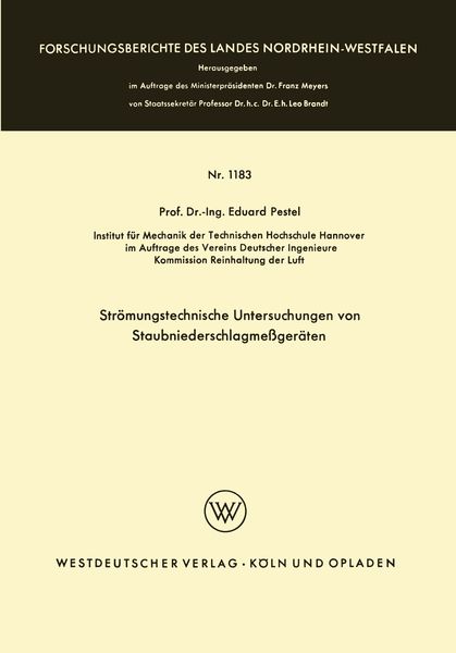 Produktbild: Str&ouml;mungstechnische Untersuchungen von Staubniederschlagsme&szlig;ger&auml;ten