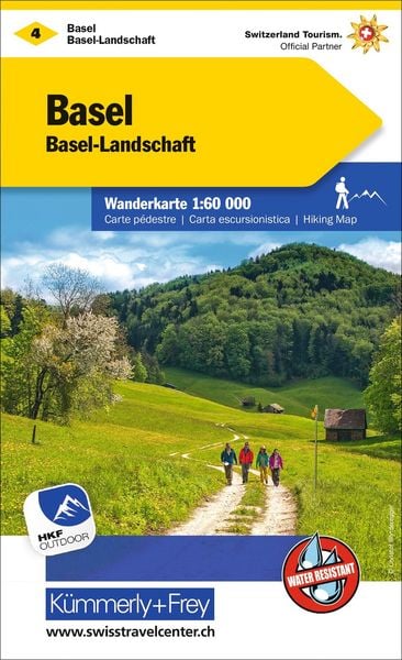 Produktbild: KuF Schweiz Wanderkarte 4 Basel / Aarau