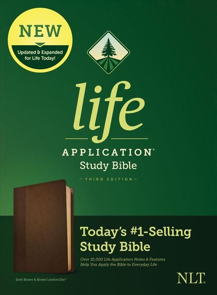 NLT Life Application Study Bible, Third Edition (Leatherlike, Dark Brown/Brown), Gebundene Ausgabe von New Living Translation, Tyndale House