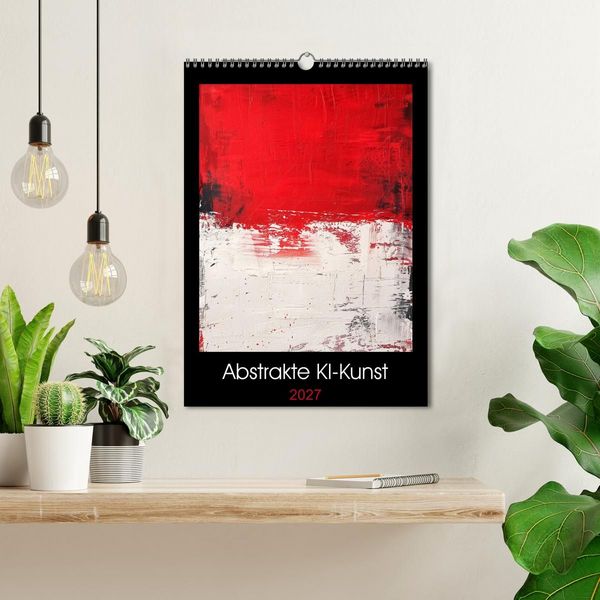 Produktbild: Abstrakte KI-Kunst (Wandkalender 2027 DIN A3 hoch), CALVENDO Monatskalender