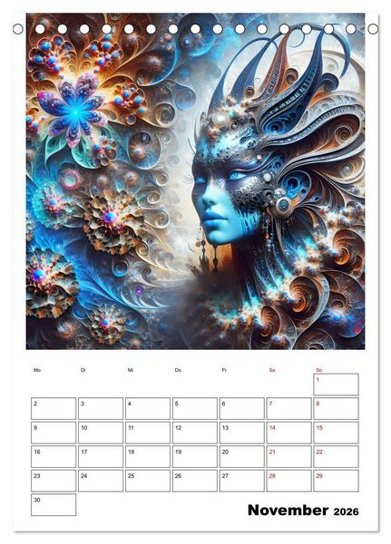 Produktbild: Extraterrestrische Eleganz (Tischkalender 2026 DIN A5 hoch), CALVENDO Monatskalender