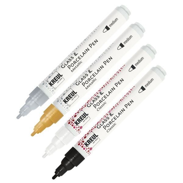 Produktbild: KREUL Glass & Porcelain Pen 4er Set Glamour
