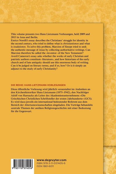 Produktbild: Markion und der biblische Kanon / Christian Literature and Christian History
