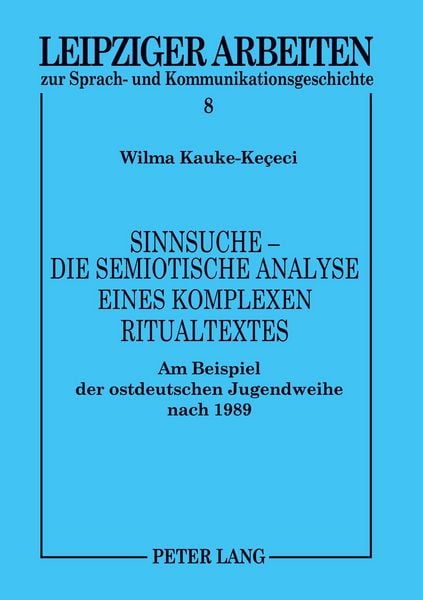 Produktbild: Sinnsuche &ndash; Die semiotische Analyse eines komplexen Ritualtextes