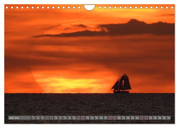 Produktbild: Sonne, Sand und Meer. Farben der K&uuml;ste (Wandkalender 2026 DIN A4 quer), CALVENDO Monatskalender