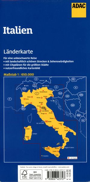 Produktbild: ADAC L&auml;nderkarte Italien 1:650.000