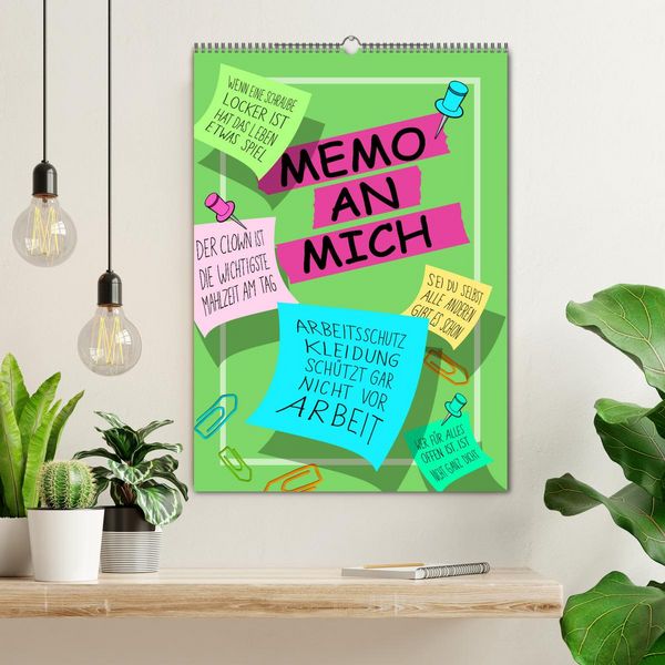 Produktbild: Memo an mich (Wandkalender 2026 DIN A2 hoch), CALVENDO Monatskalender