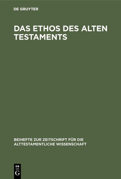 Produktbild: Das Ethos des Alten Testaments